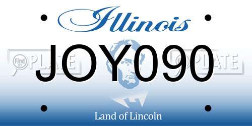 JOY090 Illinois License Plate