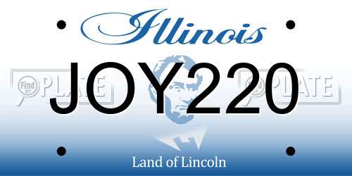 JOY220 Illinois License Plate