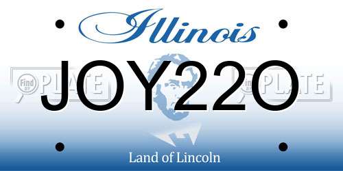JOY22O Illinois License Plate
