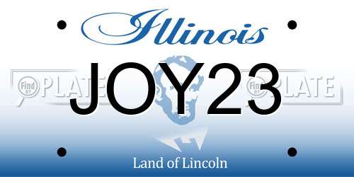 JOY23 Illinois License Plate