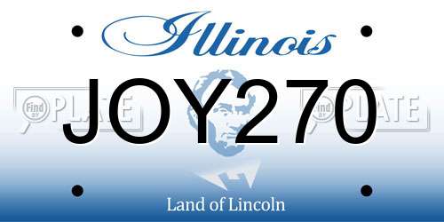 JOY270 Illinois License Plate