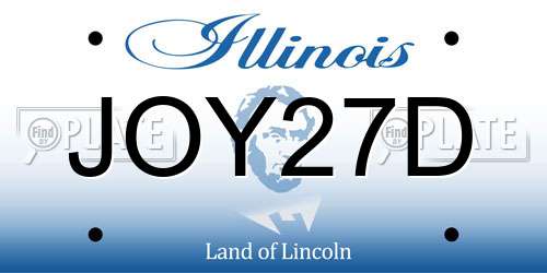 JOY27D Illinois License Plate