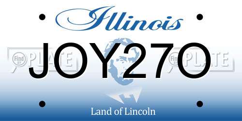 JOY27O Illinois License Plate