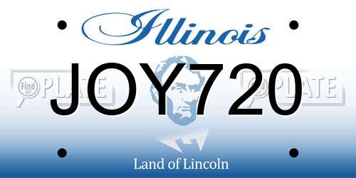 JOY720 Illinois License Plate