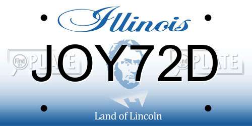 JOY72D Illinois License Plate