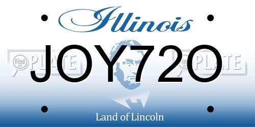 JOY72O Illinois License Plate