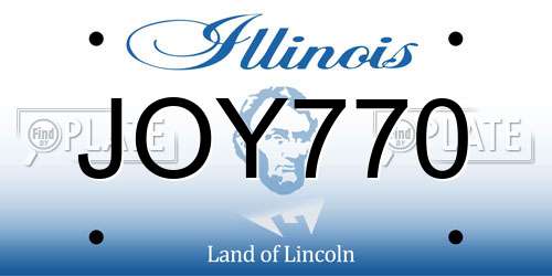 JOY770 Illinois License Plate