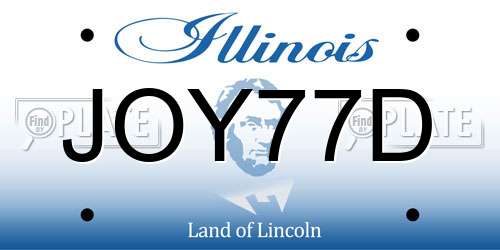 JOY77D Illinois License Plate