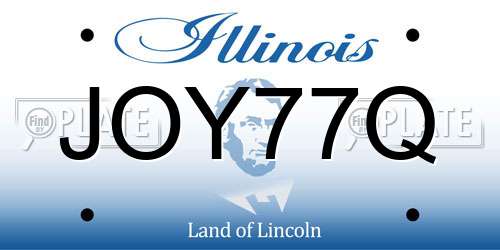 JOY77Q Illinois License Plate
