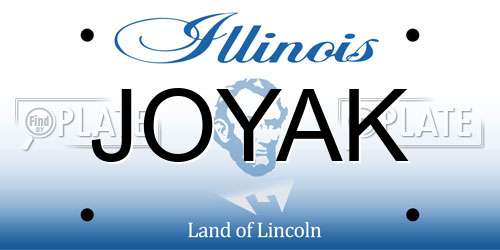 JOYAK Illinois License Plate
