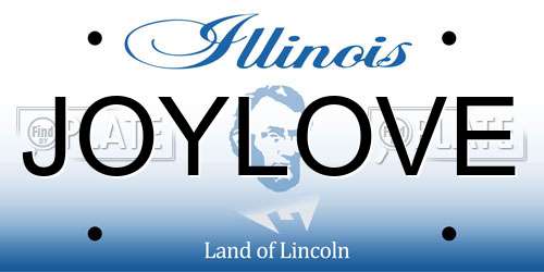 JOYLOVE Illinois License Plate