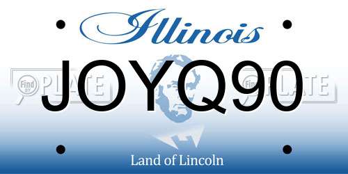 JOYQ90 Illinois License Plate