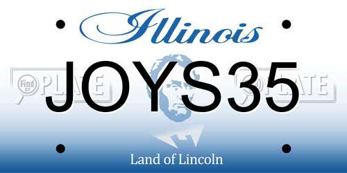 JOYS35 Illinois License Plate
