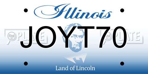 JOYT70 Illinois License Plate