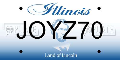 JOYZ70 Illinois License Plate