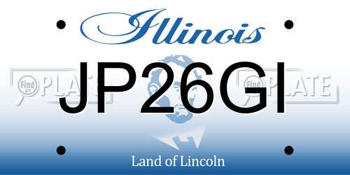 JP26GI Illinois License Plate