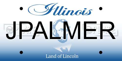 JPALMER Illinois License Plate