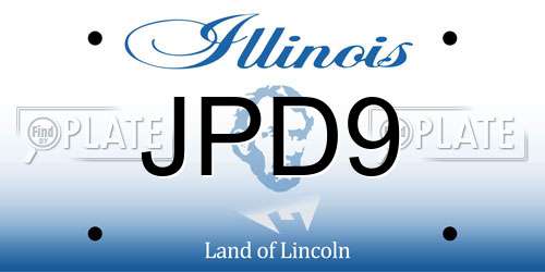 JPD9 Illinois License Plate