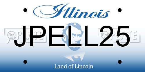 JPELL25 Illinois License Plate