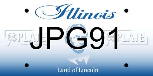 JPG91 Illinois License Plate
