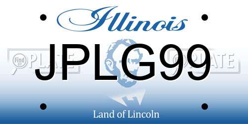 JPLG99 Illinois License Plate