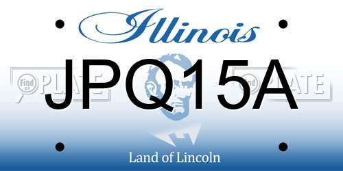 JPQ15A Illinois License Plate