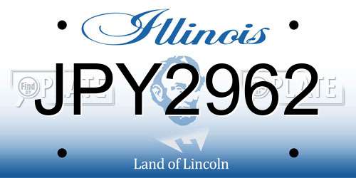 JPY2962 Illinois License Plate