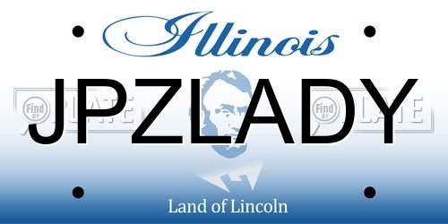 JPZLADY Illinois License Plate