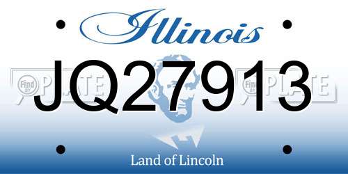 JQ27913 Illinois License Plate
