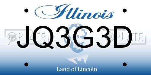 JQ3G3D Illinois License Plate