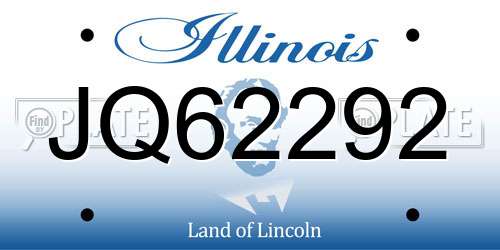 JQ62292 Illinois License Plate