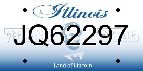 JQ62297 Illinois License Plate