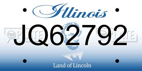 JQ62792 Illinois License Plate