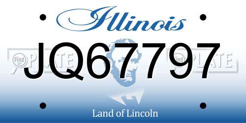 JQ67797 Illinois License Plate