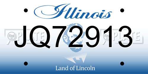 JQ72913 Illinois License Plate