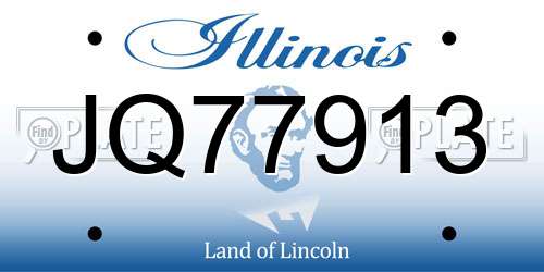 JQ77913 Illinois License Plate