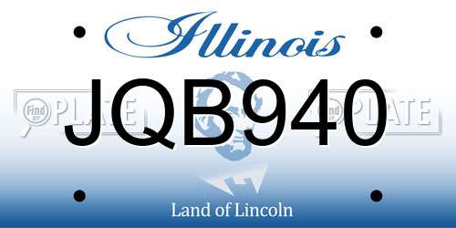 JQB940 Illinois License Plate