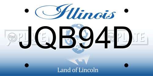 JQB94D Illinois License Plate