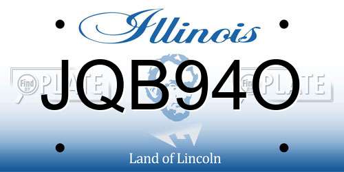 JQB94O Illinois License Plate