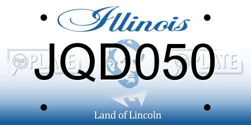 JQD050 Illinois License Plate