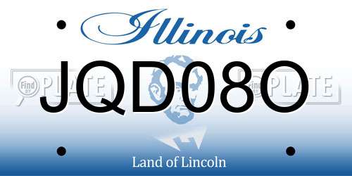 JQD08O Illinois License Plate