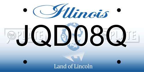 JQD08Q Illinois License Plate