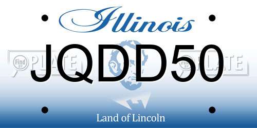 JQDD50 Illinois License Plate