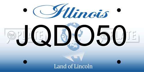 JQDO50 Illinois License Plate