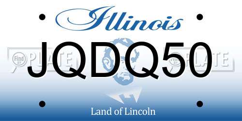 JQDQ50 Illinois License Plate