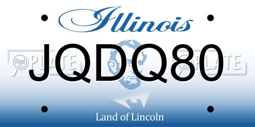 JQDQ80 Illinois License Plate