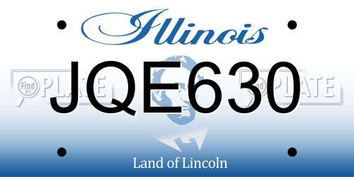 JQE630 Illinois License Plate