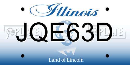 JQE63D Illinois License Plate