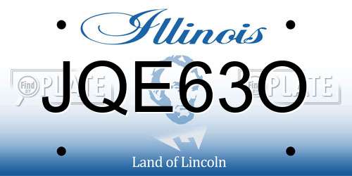 JQE63O Illinois License Plate