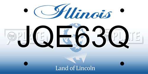 JQE63Q Illinois License Plate